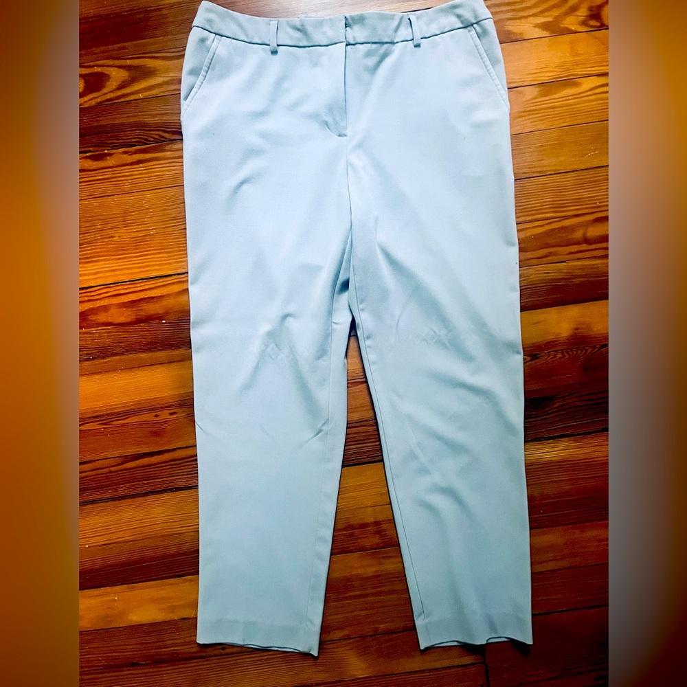 Light Grey Straight Legged Double Clasp George Pants